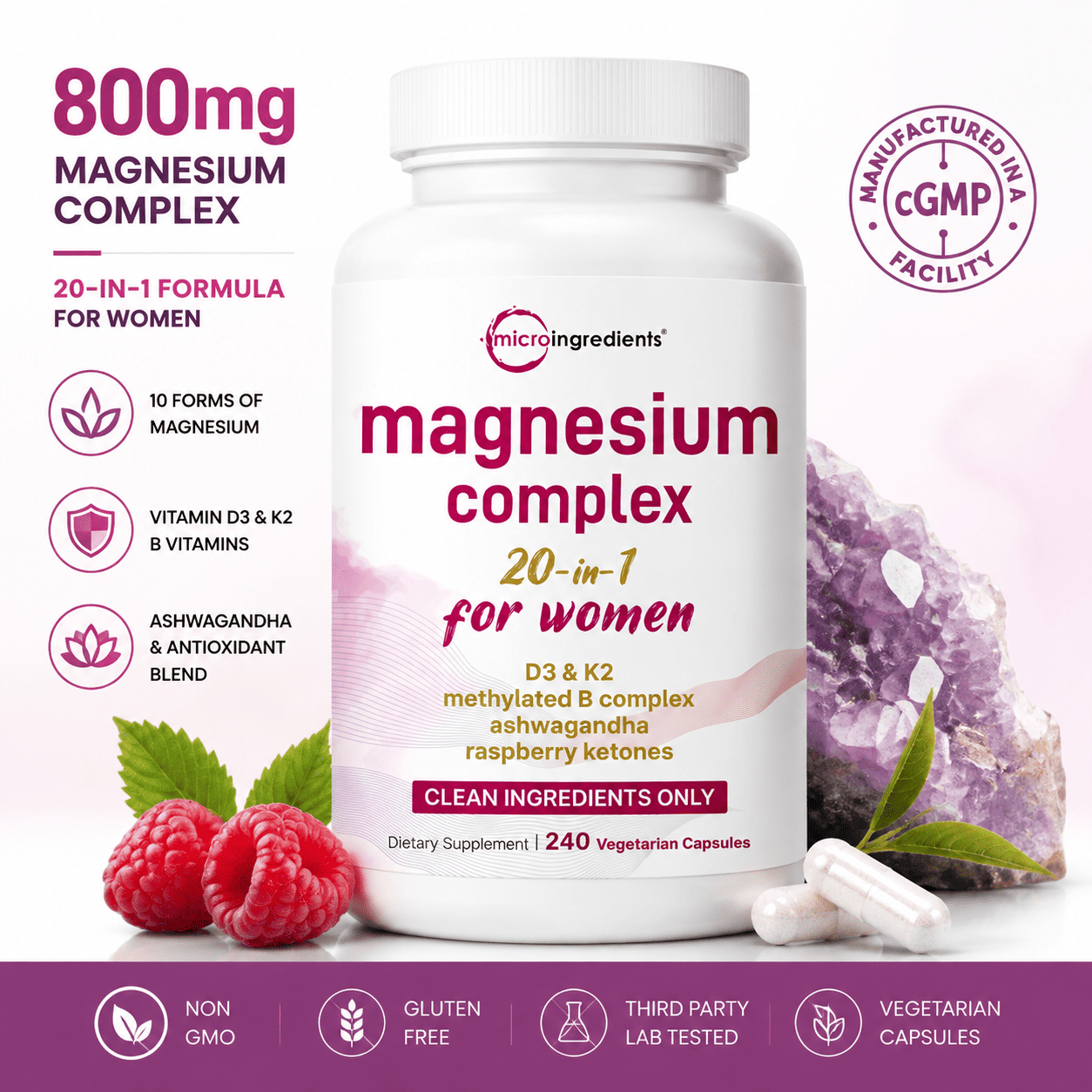 Micro Ingredients Magnesium Complex 20-in-1™ for Women