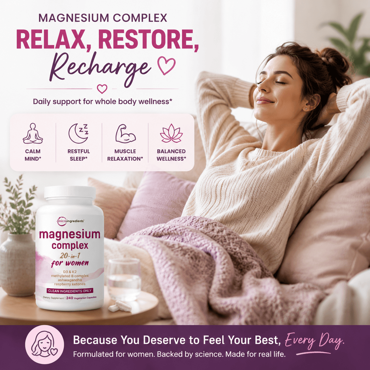 Micro Ingredients Magnesium Complex 20-in-1™ for Women
